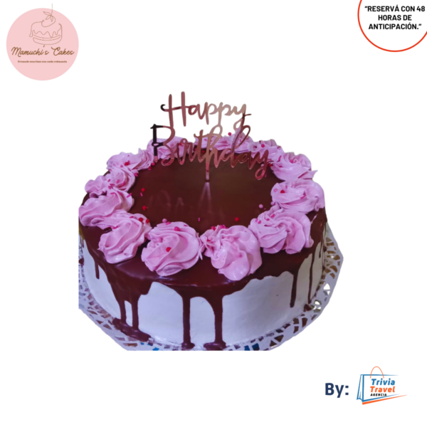 Pastel Chocolate con Merengue blanco